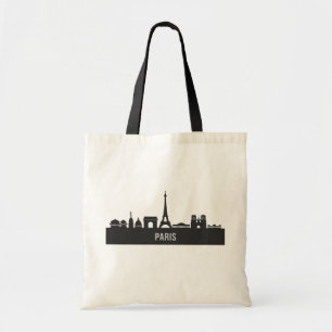 Modernes Paris, Frankreich   Stilisierte Skyline Tragetasche