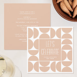Modernes Party Apricot Beige Einladung