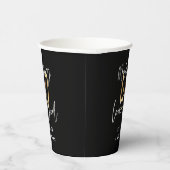 Modernes Party aus Schwarz und Gold, 40. Pappbecher (Rechts)