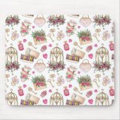 Modernes Party aus Weiß und Rot Mousepad (Vorne)