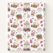 Modernes Party aus Weiß und Rot Notizblock (Rückseite)