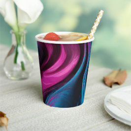 Modernes Party - Blau und Rosa- Pappbecher