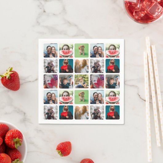 Modernes Party-Collage Muster Serviette (Beispiel)