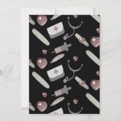 Modernes Party der Klasse 2023 für medizinische Kr Einladung (Rückseite)