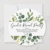 Modernes Party der Leaf-Genderforschung Einladung (Vorderseite)