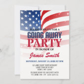 Modernes Party der US-Flagge Patriotisches Militär Einladung (Vorderseite)