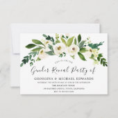 Modernes Party des botanischen Weißen Blütengeschl Einladung (Vorderseite)