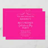 Modernes Party des Galentiner Galentiner-Tages Einladung (Vorne/Hinten)