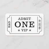 Modernes Party Eintrittskarte - Schwarz & Weiß Begleitkarte (Rückseite)