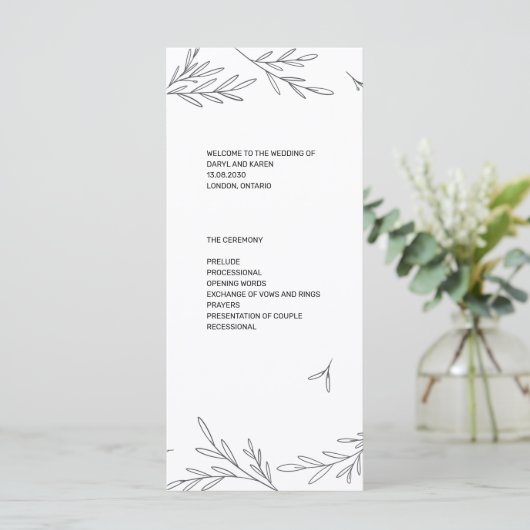 Modernes Party-Flachprogramm Programm (Stehend Vorderseite)