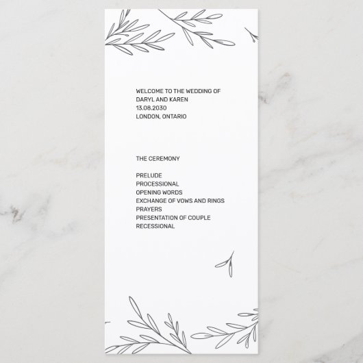 Modernes Party-Flachprogramm Programm (Vorderseite)