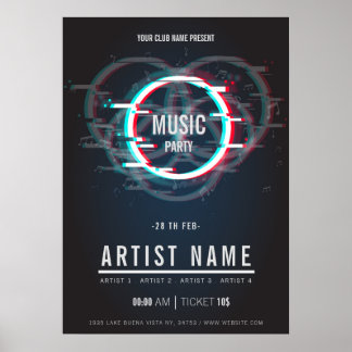 Modernes Party Flyer Ankündigung Poster