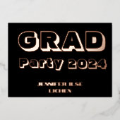 MODERNES PARTY FOLIENEINLADUNG (Vorderseite)