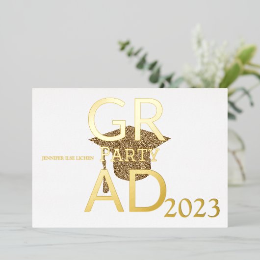 MODERNES PARTY FOLIENEINLADUNG (Stehend vorne)