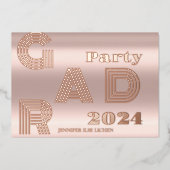 MODERNES PARTY FOLIENEINLADUNG (Vorderseite)