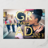 MODERNES PARTY FOLIENEINLADUNG (Vorderseite)