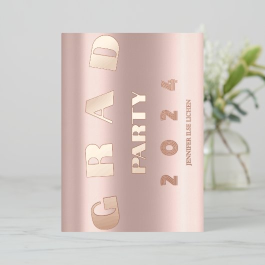 MODERNES PARTY FOLIENEINLADUNG (Stehend vorne)