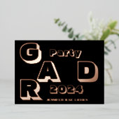 MODERNES PARTY FOLIENEINLADUNG (Stehend vorne)