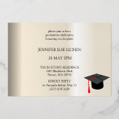 MODERNES PARTY FOLIENEINLADUNG (Rückseite)