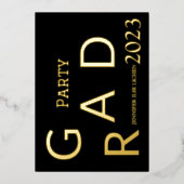 MODERNES PARTY FOLIENEINLADUNG (Vorderseite)