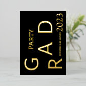 MODERNES PARTY FOLIENEINLADUNG (Stehend vorne)