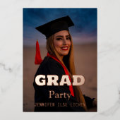 MODERNES PARTY FOLIENEINLADUNG (Vorderseite)