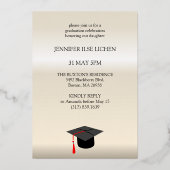 MODERNES PARTY FOLIENEINLADUNG (Rückseite)