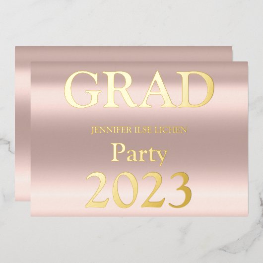 MODERNES PARTY FOLIENEINLADUNG (Vorderseite/Rückseite)