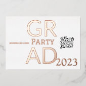 MODERNES PARTY FOLIENEINLADUNG (Vorderseite)