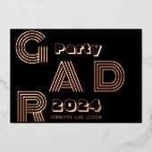 MODERNES PARTY FOLIENEINLADUNG (Vorderseite)