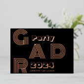 MODERNES PARTY FOLIENEINLADUNG (Stehend vorne)