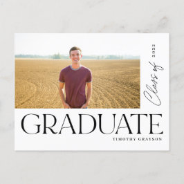 Modernes Party für Abschluss-Foto   Ankündigungspostkarte