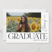 Modernes Party für Abschluss-Foto Einladung (Vorderseite)