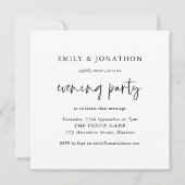 Modernes Party für beliebige Farbskripte beim Hoch Einladung (Vorderseite)