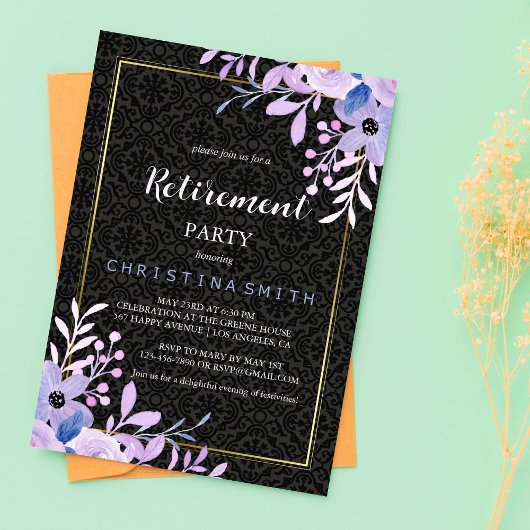 Modernes Party für Blumenpastell Einladung