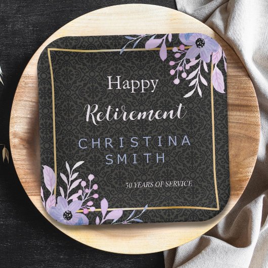 Modernes Party für Blumenpastell Pappteller