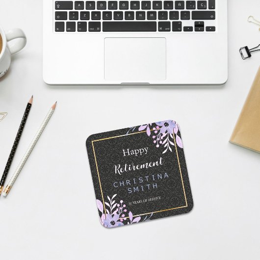 Modernes Party für Blumenpastell Rechteckiger Pappuntersetzer