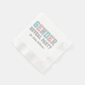 Modernes Party für Blush und Aqua Baby Gender Reve Serviette (Ecke)