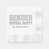 Modernes Party für Blush und Aqua Baby Gender Reve Serviette (Vorderseite)