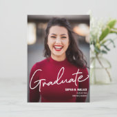 Modernes Party für das Graduate Foto Einladung (Stehend Vorderseite)