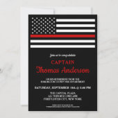 Modernes Party für das Ruhestand von Feuerwehrleut Einladung (Vorderseite)