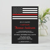 Modernes Party für das Ruhestand von Feuerwehrleut Einladung (Stehend Vorderseite)