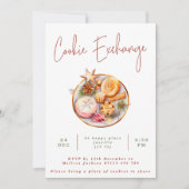 Modernes Party für den Austausch von Cookies in Aq Einladung (Vorderseite)