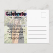 Modernes Party für den Farbtext Einladungspostkarte (Rückseite)