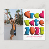 Modernes Party für den Farbtext Einladungspostkarte (Vorderseite)