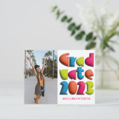 Modernes Party für den Farbtext Einladungspostkarte (Stehend Vorderseite)