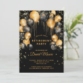 Modernes Party für die Altersvorsorge Einladung (Stehend Vorderseite)