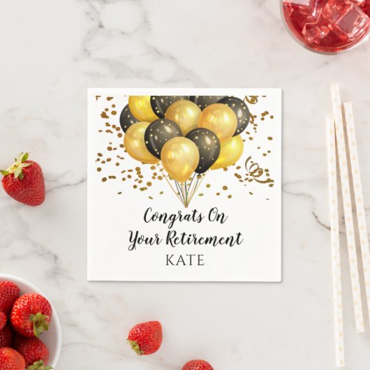 Modernes Party für die Altersvorsorge - White and  Serviette (Beispiel)