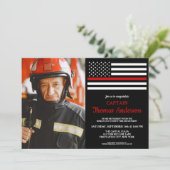 Modernes Party für die Aufbewahrung von Feuerwehre Einladung (Stehend Vorderseite)