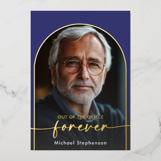 Modernes Party für die Blaue Altersversorgung Folieneinladung (Vorderseite)